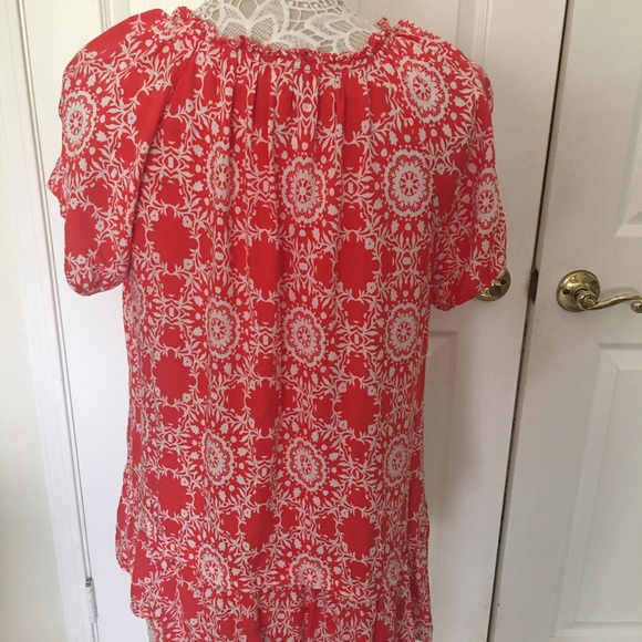 St John’s Bay XL tunic/top coral & white 44”bust - Picture 5 of 6
